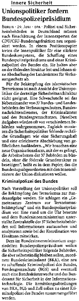 Pressetext zu Überwachungskameras