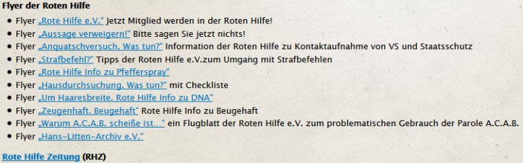 Die Liste der RH-Flyer ... ohne den zensierten!