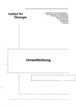 Reader 'Umweltbildung'