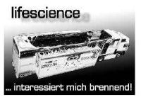 Postkarte 'Lifescience interessiert mich brennend'