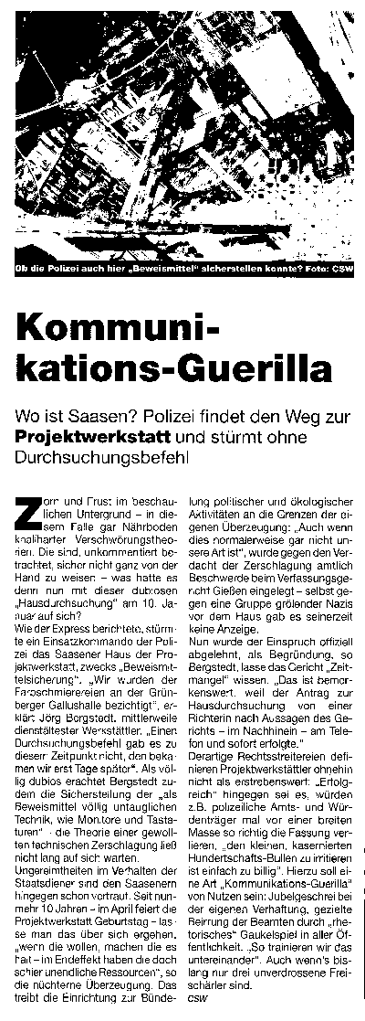 Express-Text vom 26.2.2003