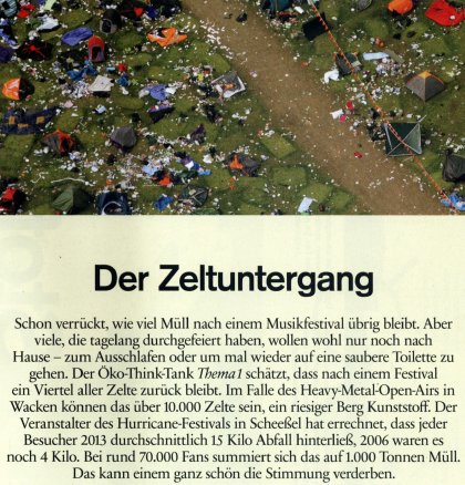 Wurfzelte nach Festival (aus: fluter)